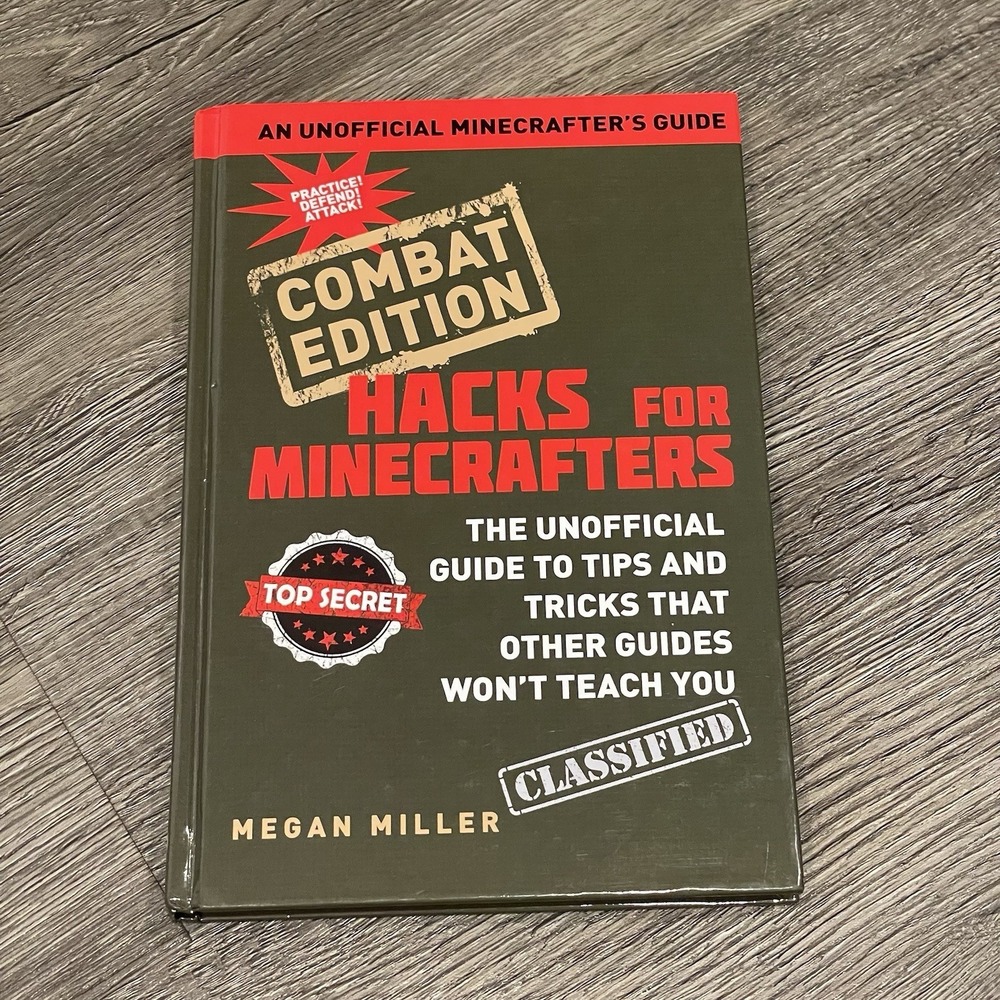 Hacks For Minecrafters Hardcover Book Combat Edition Megan Miller Gaming Guide - Picture 2 of 3